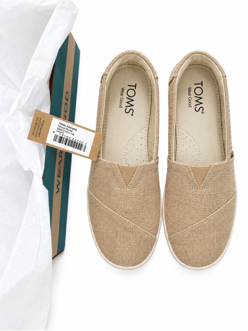 Toms Verona Slip On Natural Undyed Heritage New in box size 6.5 medium NWT - Picture 6 of 14